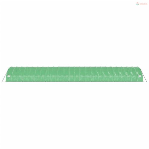 Zöld acélvázas melegház 144 m² 24 x 6 x 2,85 m