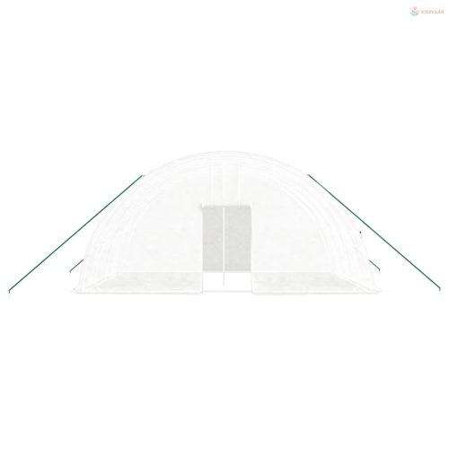 Fehér üvegház acélvázzal 24 m² 6x4x2,85 m