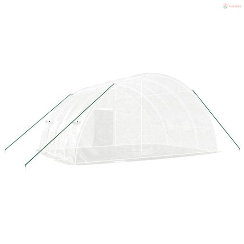 Fehér üvegház acélvázzal 24 m² 6x4x2,85 m