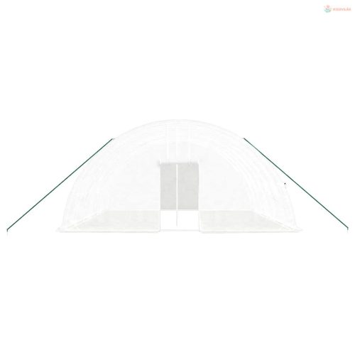 Fehér acélvázas melegház 36 m² 6 x 6 x 2,85 m