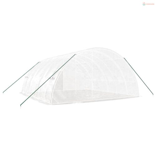 Fehér acélvázas melegház 36 m² 6 x 6 x 2,85 m