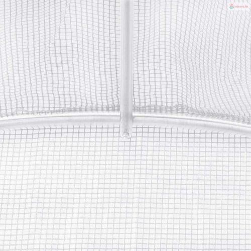 Fehér acélvázas melegház 36 m² 6 x 6 x 2,85 m