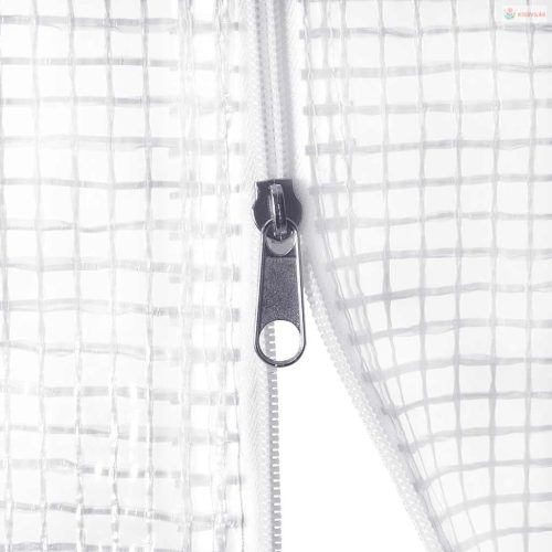 Fehér acélvázas melegház 36 m² 6 x 6 x 2,85 m