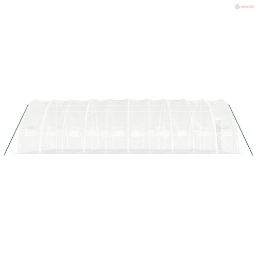 Fehér acélvázas melegház 60 m² 10 x 6 x 2,85 m