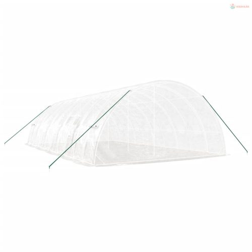 Fehér acélvázas melegház 60 m² 10 x 6 x 2,85 m