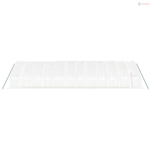 Fehér acélvázas melegház 72 m² 12x6x2,85 m