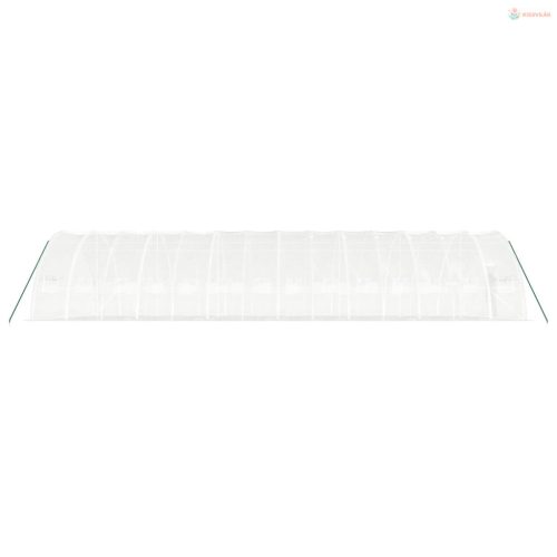 Fehér acélvázas melegház 84 m² 14x6x2,85 m