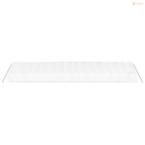 Fehér acélvázas melegház 96 m² 16 x 6 x 2,85 m