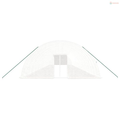 Fehér acélvázas melegház 144 m² 24x6x2,85 m