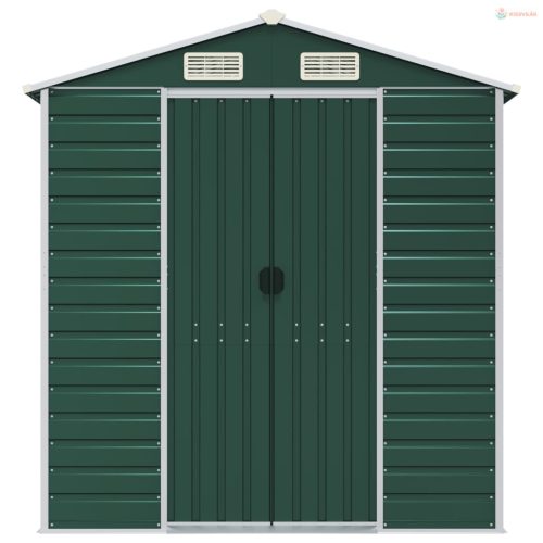 Zöld horganyzott acél kerti fészer 191 x 130 x 198 cm