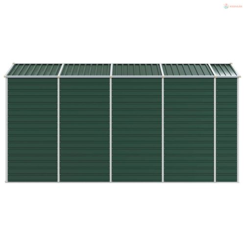 Zöld horganyzott acél kerti fészer 191 x 385 x 198 cm