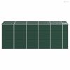 Zöld horganyzott acél kerti fészer 191 x 470 x 198 cm