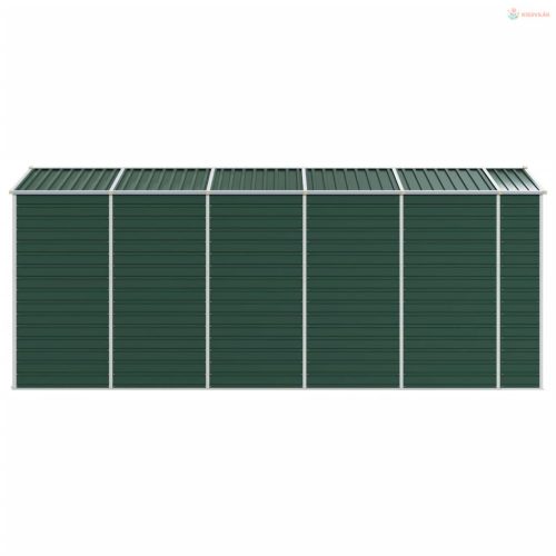 Zöld horganyzott acél kerti fészer 191 x 470 x 198 cm