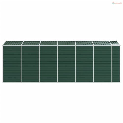 Zöld horganyzott acél kerti fészer 191 x 555 x 198 cm