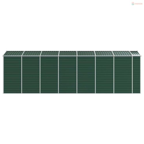 Zöld horganyzott acél kerti fészer 191 x 640 x 198 cm