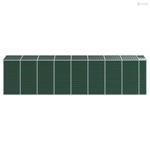 Zöld horganyzott acél kerti fészer 191 x 725 x 198 cm