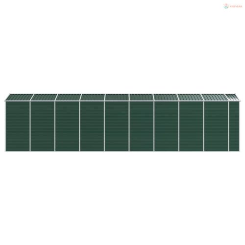 Zöld horganyzott acél kerti fészer 191 x 810 x 198 cm