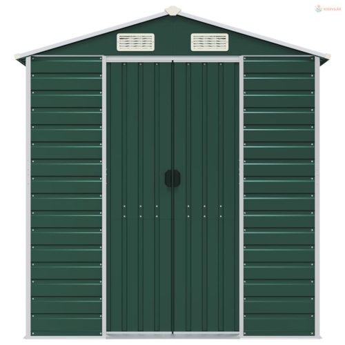 Zöld horganyzott acél kerti fészer 191 x 895 x 198 cm