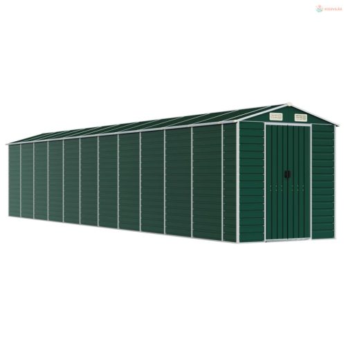 Zöld horganyzott acél kerti fészer 191 x 980 x 198 cm