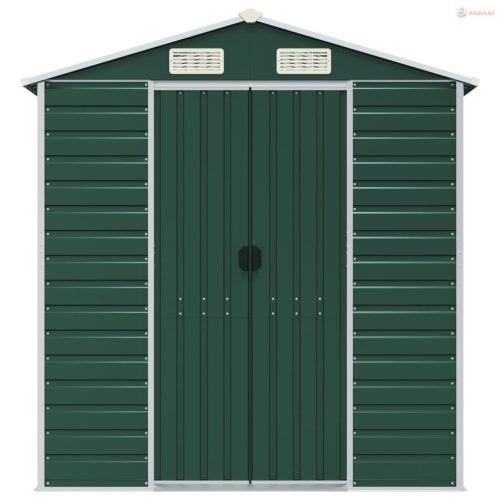 Zöld horganyzott acél kerti fészer 191 x 980 x 198 cm