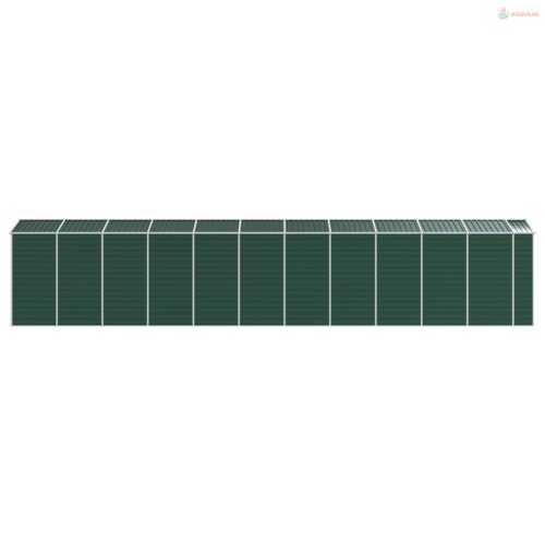 Zöld horganyzott acél kerti fészer 191 x 980 x 198 cm