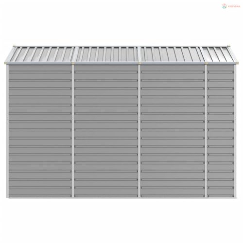 Világosszürke horganyzott acél kerti fészer 191 x 300 x 198 cm