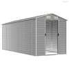 Világosszürke horganyzott acél kerti fészer 191 x 470 x 198 cm