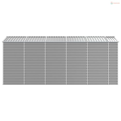 Világosszürke horganyzott acél kerti fészer 191 x 470 x 198 cm