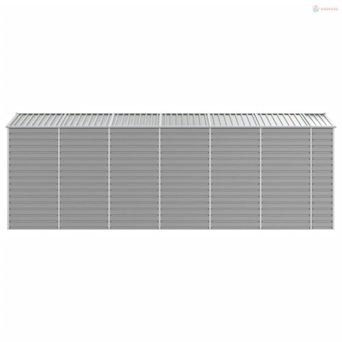 Világosszürke horganyzott acél kerti fészer 191 x 555 x 198 cm