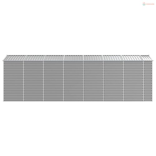 Világosszürke horganyzott acél kerti fészer 191 x 640 x 198 cm