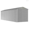 Világosszürke horganyzott acél kerti fészer 191 x 640 x 198 cm