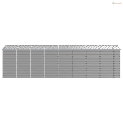 Világosszürke horganyzott acél kerti fészer 191 x 725 x 198 cm