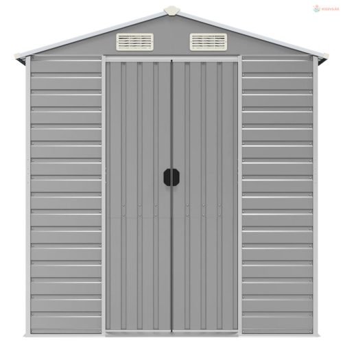 Világosszürke horganyzott acél kerti fészer 191 x 810 x 198 cm