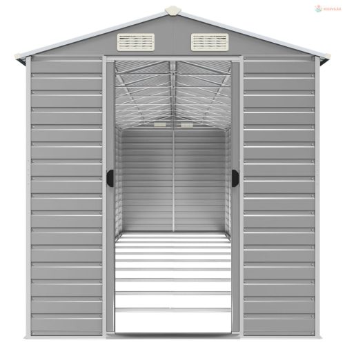 Világosszürke horganyzott acél kerti fészer 191 x 895 x 198 cm