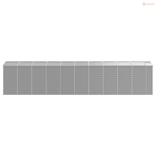 Világosszürke horganyzott acél kerti fészer 191 x 895 x 198 cm