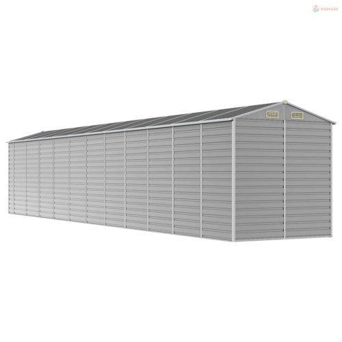 Világosszürke horganyzott acél kerti fészer 191 x 980 x 198 cm