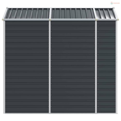 Antracitszürke horganyzott acél kerti fészer 191 x 215 x 198 cm