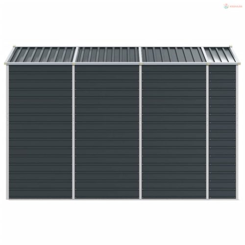 Antracitszürke horganyzott acél kerti fészer 191 x 300 x 198 cm