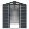 Antracitszürke horganyzott acél kerti fészer 191 x 385 x 198 cm