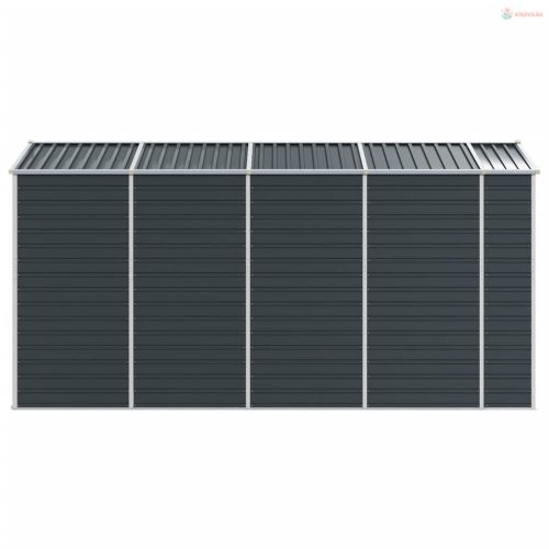 Antracitszürke horganyzott acél kerti fészer 191 x 385 x 198 cm