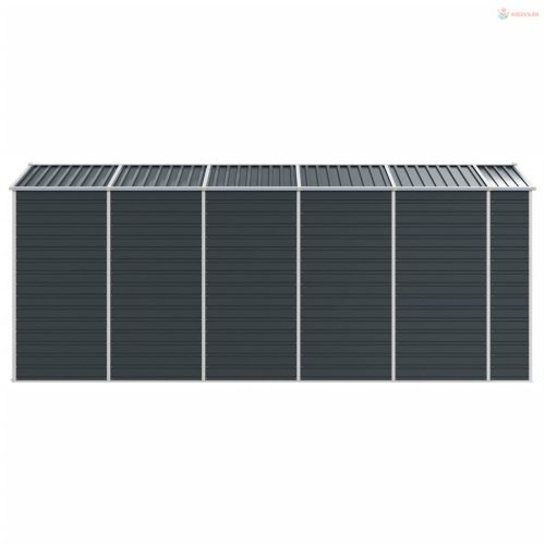 Antracitszürke horganyzott acél kerti fészer 191 x 470 x 198 cm