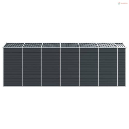 Antracitszürke horganyzott acél kerti fészer 191 x 555 x 198 cm