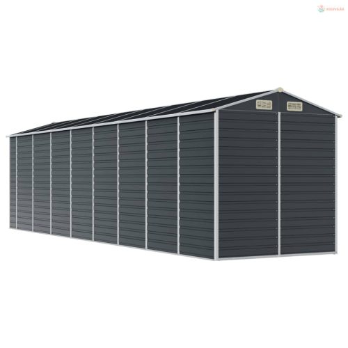 Antracitszürke horganyzott acél kerti fészer 191x725x198 cm