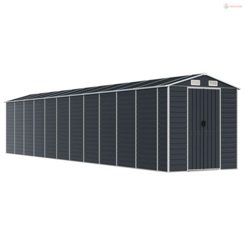 Antracitszürke horganyzott acél kerti fészer 191 x 980 x 198 cm