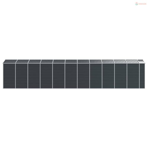 Antracitszürke horganyzott acél kerti fészer 191 x 980 x 198 cm