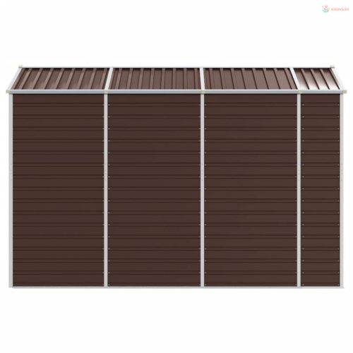 Barna horganyzott acél kerti fészer 191 x 300 x 198 cm