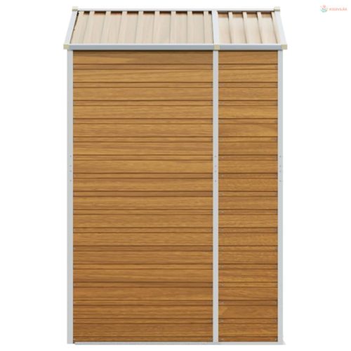 Világosbarna horganyzott acél kerti fészer 191 x 130 x 198 cm