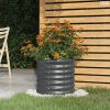 Antracitszürke horganyzott acél kerti ültetőláda 40 x 40 x 36 cm