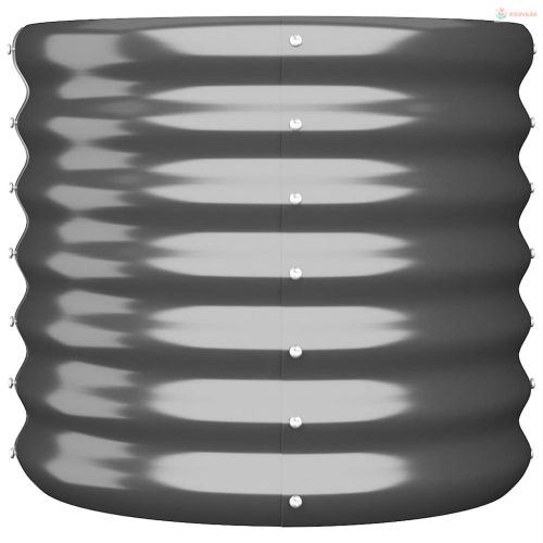 Antracitszürke horganyzott acél kerti ültetőláda 40 x 40 x 36 cm