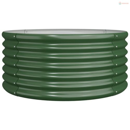 Zöld horganyzott acél kerti ültetőláda 80 x 80 x 36 cm